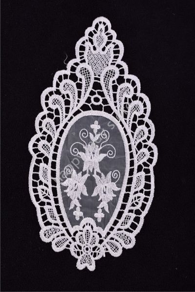 

48pcs вышитые venise венеция шить кружева аппликация патч ремесло белый, Black