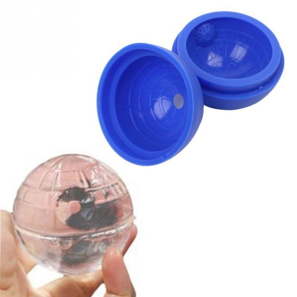 

new diy tool silicone star round ice cube mold tray desert sphere mould blue