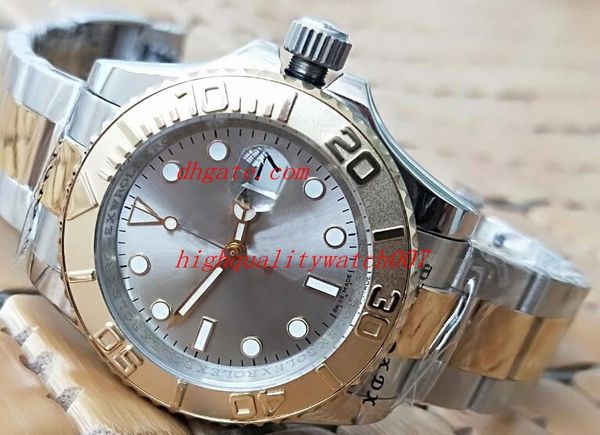 

classic series luxury men's fashion wristwatches grey dial 40mm two tone gold 11622 116621 eta 2813 movement automatic mens watch watch, Slivery;brown