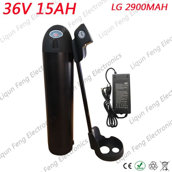 

36v lithium battery 500w 36v 15ah ebike battery 36v 15ah water bottle battery u e lg 2900mah cell with 20a bm 42v 2a charger