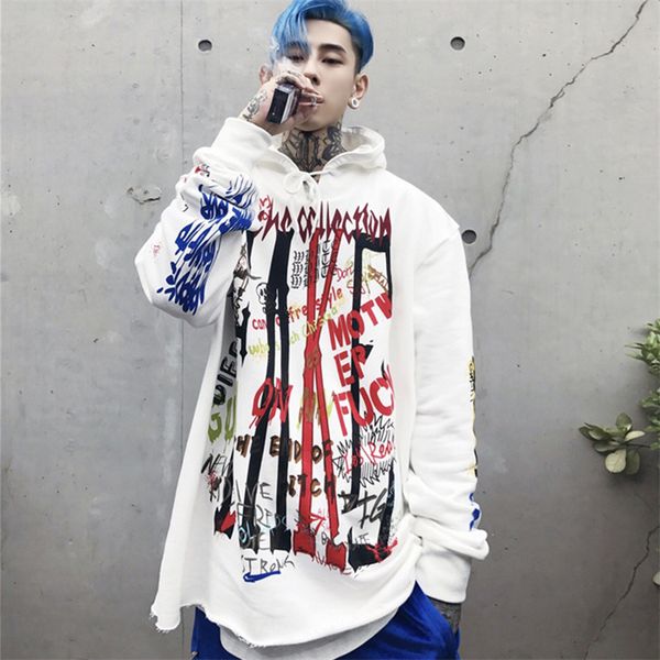 

dropshipping 2018 new behind disorder letter high street hoodie men, Black