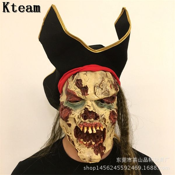 

halloween haunted house horror props variation devil skull mask zombie walking head cover vampire zombie scary masks with hat