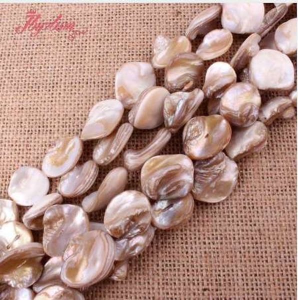 

9-13-13x18mm orm irregular white shell mop natural stone beads for diy necklace bracelat jewelry making 14" ing, Black