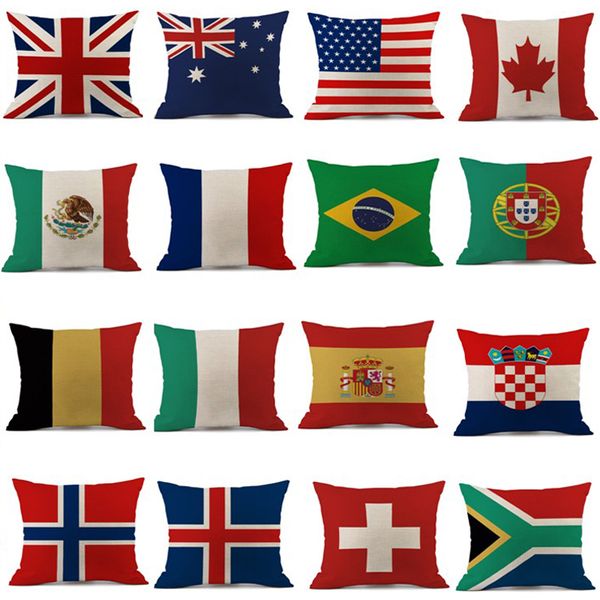 Pillow Case 45 45cm 2018 Russia World Cup Home Decor National Flag