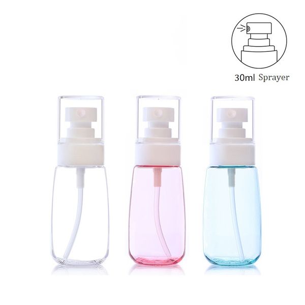 

30ml petg pump sprayer bottles outdoor travel water cosmetic sub-bottle ultra-fine mist sprayer 3 fashion colors