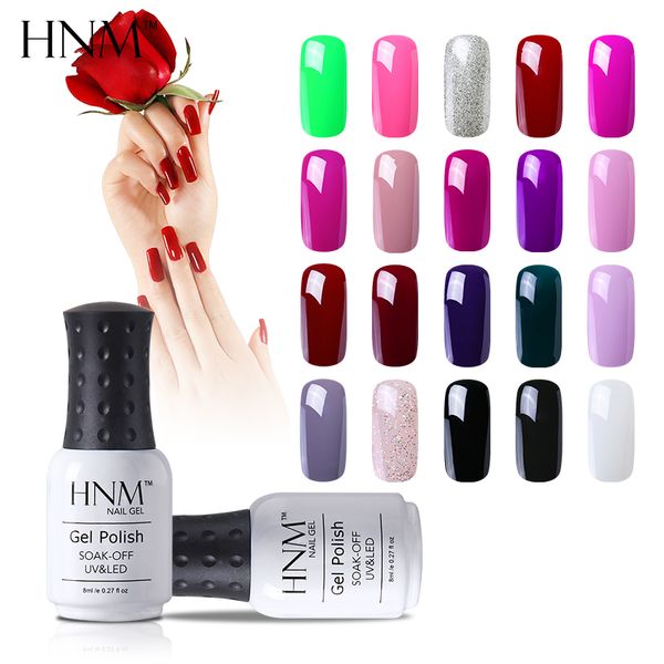 

hnm 28 colors uv gel 8ml nail polish hybrid varnish led painting gellak soak off semi permanent stamping gelpolish enamel, Red;pink