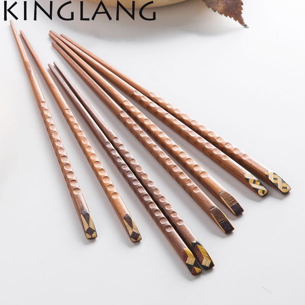 

4 pairs japanese style ironwood strong wooden chopstickes