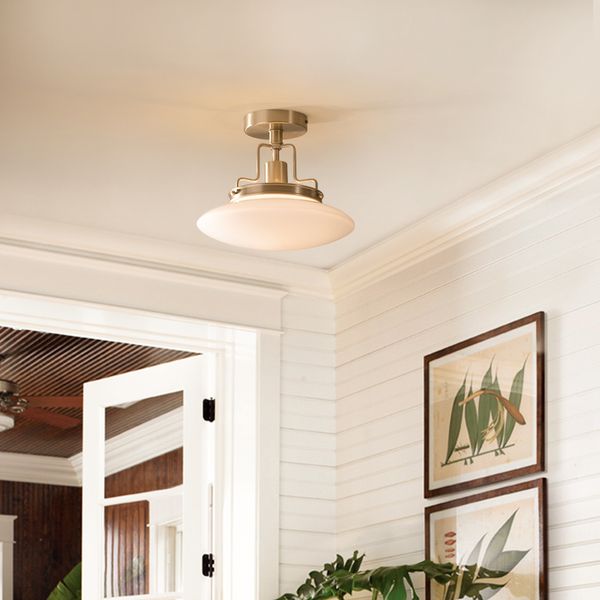 2019 Modern Simple Kitchen Ceiling Light Bathroom Balcony Small Bedroom Led Lamp Aisle Glass Ceiling Lamps Creative Copper Lamps From Alluring