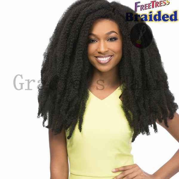 18inch Afro Kinky Twist Hair Bulks Synthetic Braiding Hair Crochet