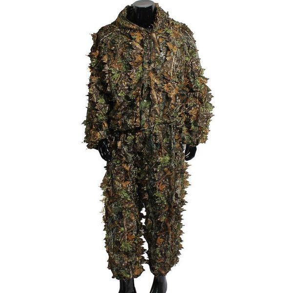 

upgrade ghillie suit set 3d lifelike super lightweight camouflage clothing outdoor jungle woodland hunting gear for adult, Camo