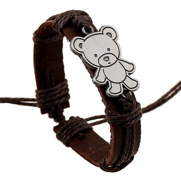 

fashion jewelry for men woman faux cowhide cute alloy pendant bracelet simple jewelry accessory sale, Golden;silver