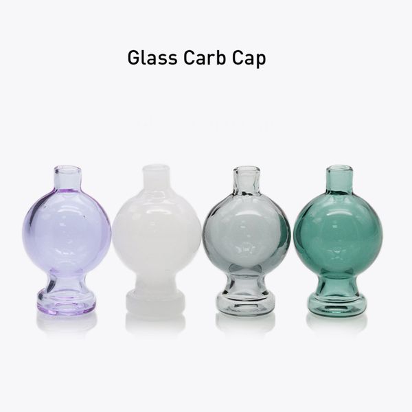 Quartz Banger Bubble Carb Cap Colorato Cappello UFO Stile Dome Dab Narghilè Strumenti Accessori per fumatori per chiodi a ciclone Dabber Bong in vetro Impianti petroliferi