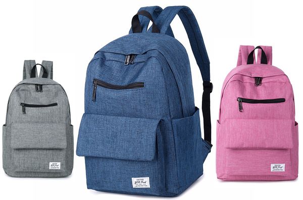

2018 computer shoulder bag outdoor sports travel backpack schoolbag knapsack canvas pure color men and women school bags handbag 20-35l a936