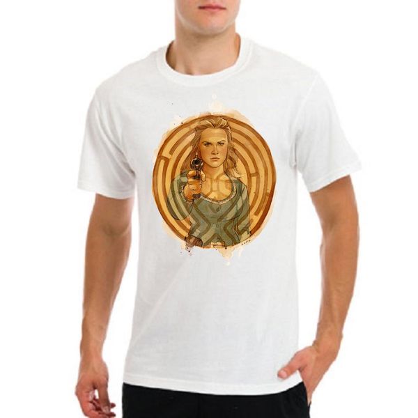 

westworld west world dolores abernathy symbol logo maze diagram white t-shirt new t shirts funny tee new funny, White;black