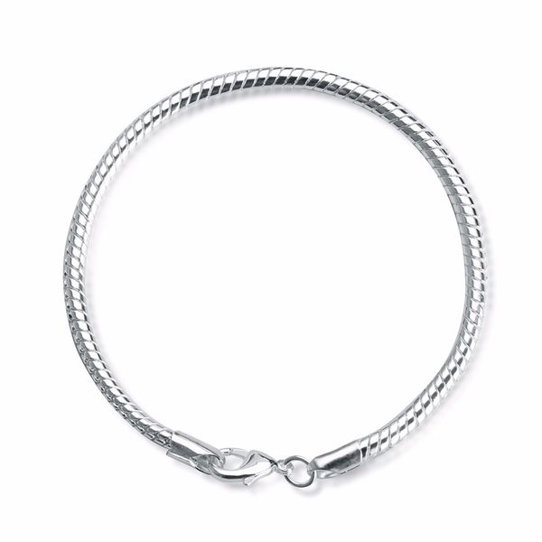 

новая мода женщины европейский серебряный змея цепи браслет омар застежка пульсера пункт mujer высокое качество 21 см длиной, Black