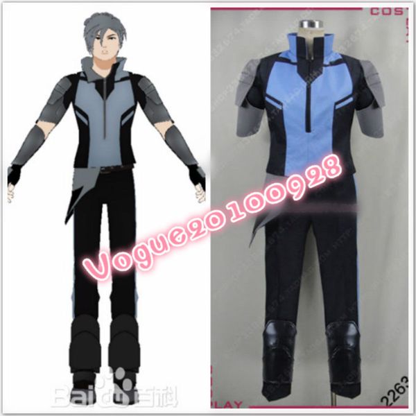 

custom made rwby mercury black merc cosplay costume set ing, Black;red