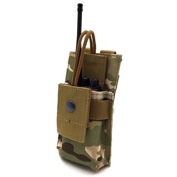 

adjustable molle radio holder tactical walkie talkie holster open m4 mag pouch