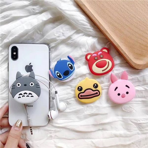 

DHL Silicone Cartoon Holders Expanding Holder Stand Grip Clip Ring for SmartPhone Air Bag Cell Phone Bracket With Package