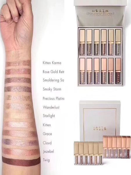 

2019 новый Dropshipping Stila Eye For Elegance Набор жидких теней для век с звездными глазами Vault Trave