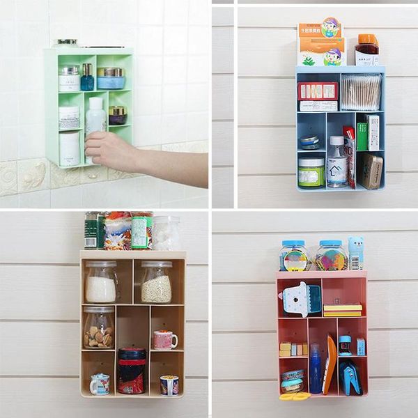 2019 Useful Wall Hanging Storage Box Case Cosmetics Holder Home Organizer Container Kitchen Bathroom Rack Shelf New From Merryseason