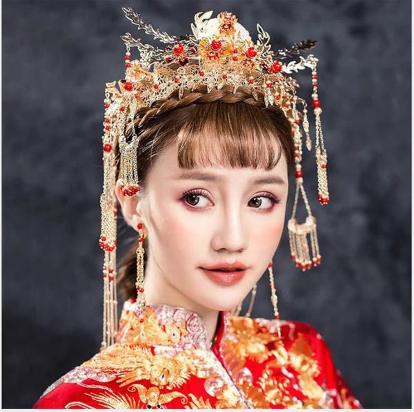 

новые невесты, старинные бахромы, головные уборы, китайские свадебные аксессуары, Silver