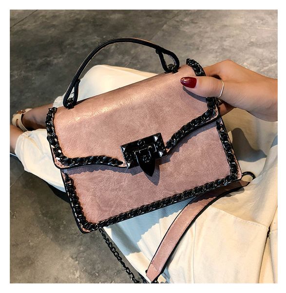 

New Style Rivet bags Purse PU Leather Casual Shoulder Strap bags Purse Messenger Chain Bags Bolsas Feminina Xinqiwu/8