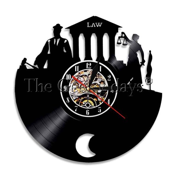 

1piece scale of justice and gavel wall clock law barrister record wall clock lawyer office courtroom time lawer gift