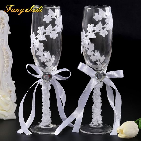 2019 Wedding Series Wine Glass Set Lace Champagne Glasses