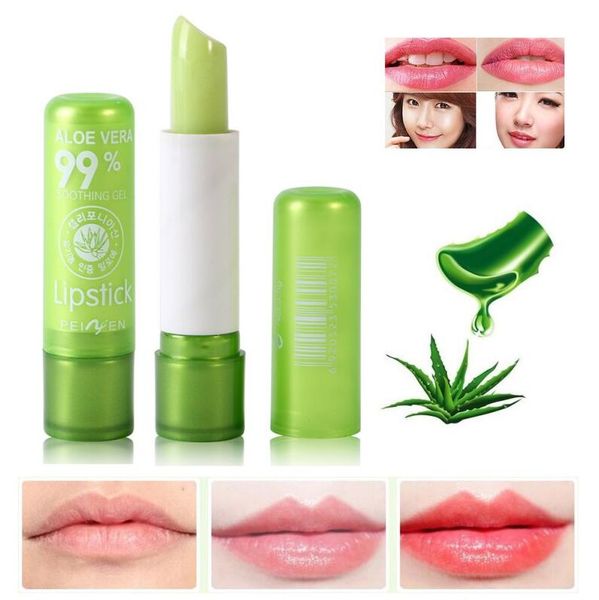 

Aloe vera lip tick color mood changing long la ting lip balm moi turizer nutritiou lip tint kin care price