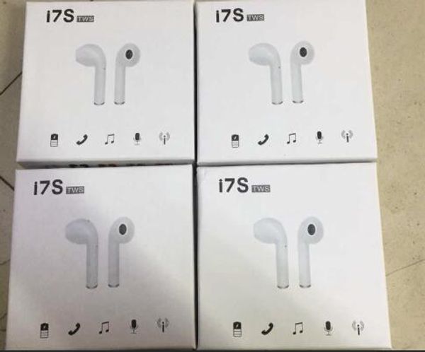

I7S TWS Bluetooth Headset with Charging Box Dual Wireless Earphones Headphones for iPhone X 8 Plus Android Samsung with Retail Packaging