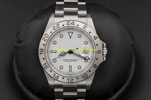 

luxury watch mens exp ii 16570 watch white dial 40mm stainless steel bracelet asia 2813 automatic men's watches, Slivery;brown