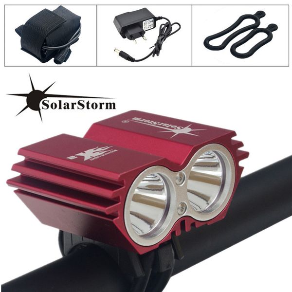 

solarstorm 5000 lumens xm-l t6 led bicycle light bike light lamp + battery pack & charger ing