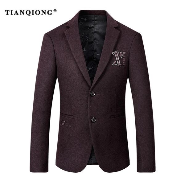 

tian qiong new fashion blazer mens casual jacket solid color cotton men blazer jacket men classic mens suit jackets coats, White;black