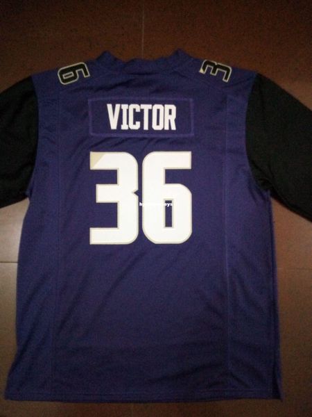 

men #36 azeem victor black white or purple washington huskies alumni college jersey or custom any name or number jersey, Black;red