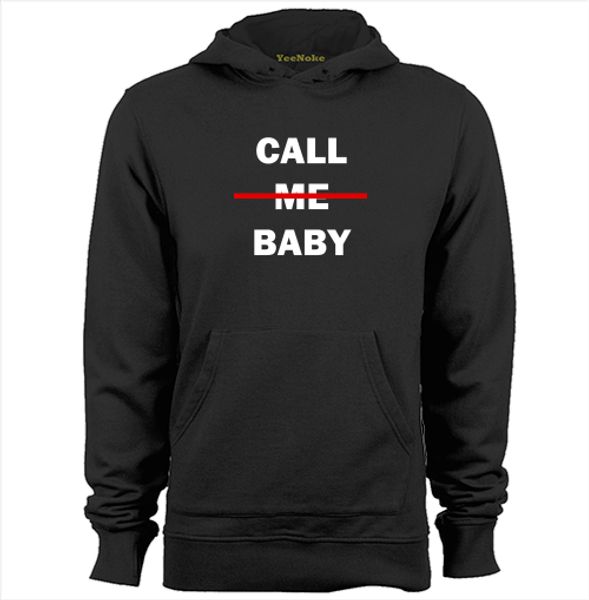 

call me baby mens & womens personalized printed hoodies sweatshirts, Black