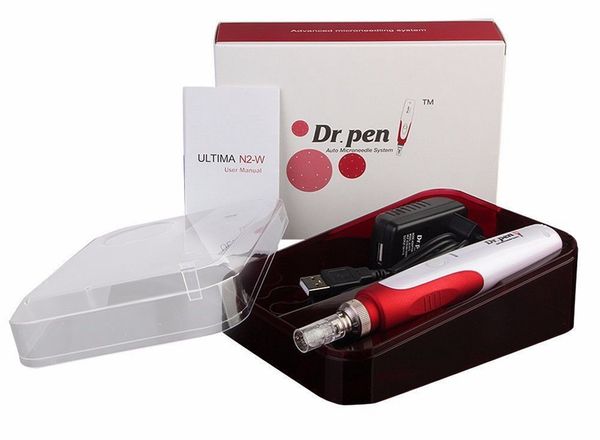 

n2w rechargeable dr.pen derma stamp auto electric microneedle roller system adjustable needle length 0.25mm-2.5mm anti acne spot