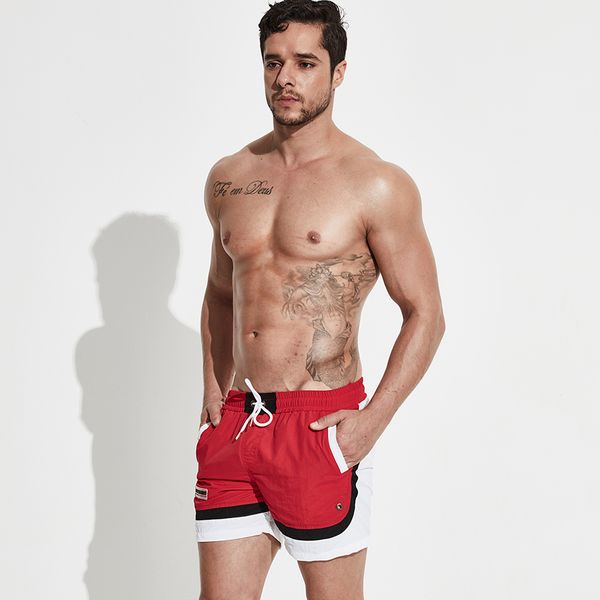 

polyester liner boardshorts men beach board swim shorts swimwear beachwear male bermuda surfing swimming short joggers sweatpants, White;black