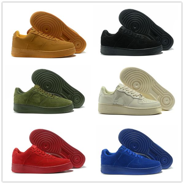 

2018 Cheap Sale Lunar Airs One All Blakc Red Army Navy Blue Wheats Running Shoes for Women Mens Fur 1 Top quality Sports Sneakers Size 36-45
