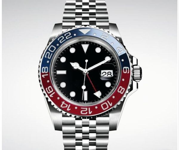 

2018 Новый Хорошие мужские наручные часы Базель красный синий Часы из нержавеющей стали 126600 Автоматическое движение Мужские часы Новое прибытие бесплатная доставка