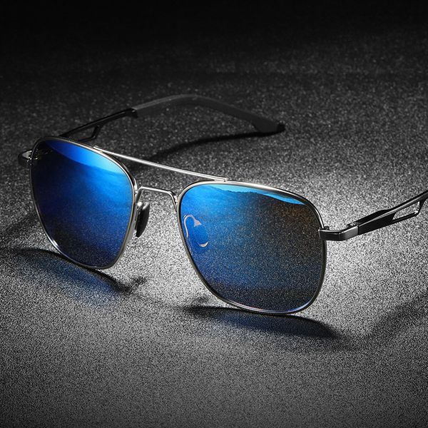 

new design polarized sunglasses men hollow leg travel driving fashion sun glasses classic male eyewear gafas, White;black