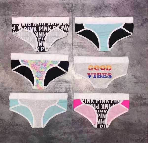 

women's underwear pink patchwork cotton low waist ladies underpants, Black;pink