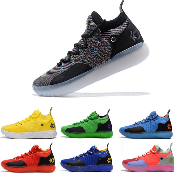 

Newest ZOOM KD Kevin Durant 11 XI seattle Paranoid Emoji cool grey Triple Black Elite For Mens Basketball Shoes Athletic Sport air Sneakers