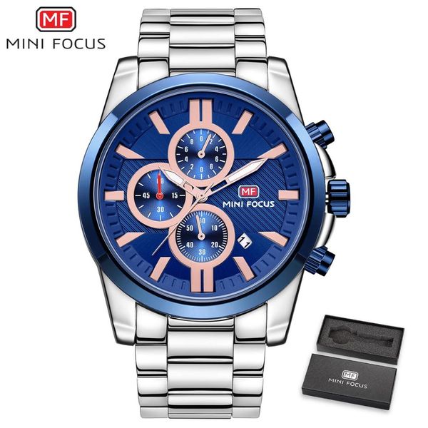 

2018 fashion quartz watch men watches stainless steel calendar sub dial working male clock relogio masculino, Slivery;brown