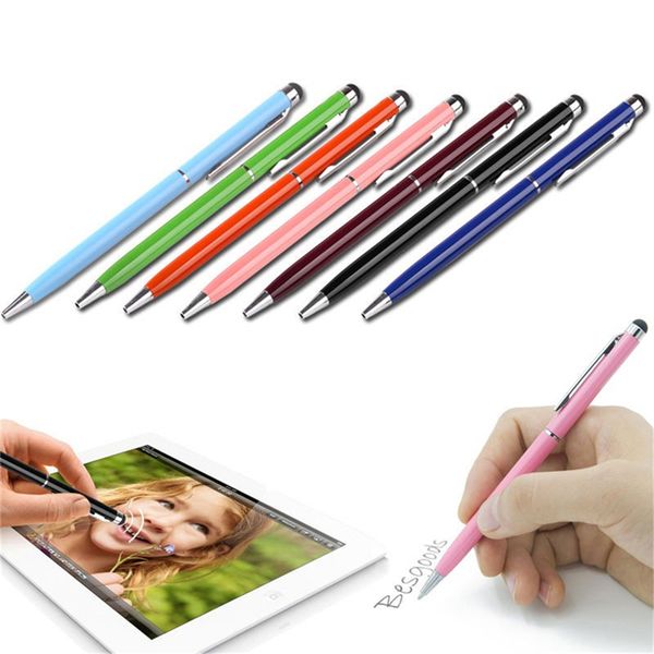 

2 In 1 Capacitive Touch Screen Writing Stylus Ball Point Pen For iPhone iPad Samsung ASUS ACER Tablet PC HTC Lenovo CellPhone