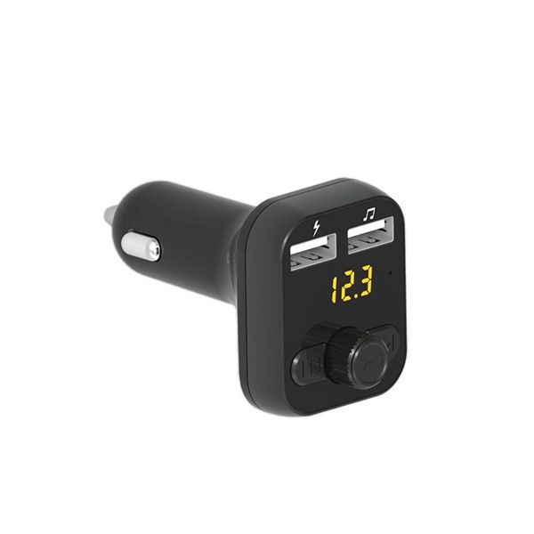 

dual usb interfaces bluetooth car charger with led display lighter power supply fm transmitter mp3 player 32g tf card