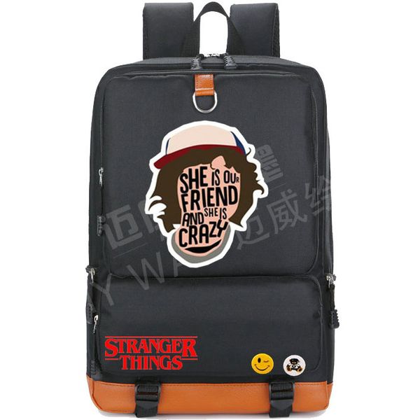 Stranger Things Backpack Friend Crazy School Bag Monkey Face