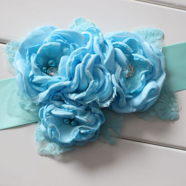 

fashion burn flower sash belt women belt kids girl sash wedding blue 1pcs, Black;brown