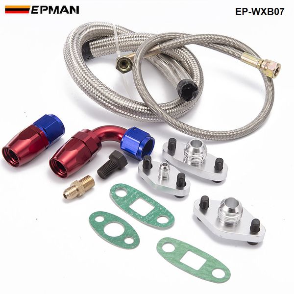 

epman -for toyota supra 1jzgte 2jzgte 1jz/2jz single turbo oil feed line flange kit ep-wxb07