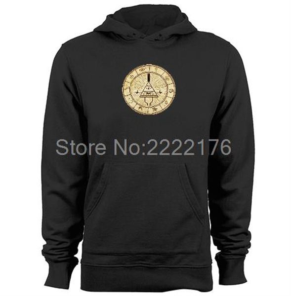 

gravity falls mens & womens cool printed hoodies, Black