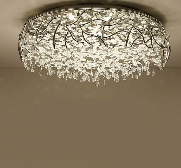 2018 Led Modern Crystal Ceiling Lights Nordic Living Room Fixtures Led Modern Crystal Ceiling Lights Nordic Living Room Fixtures Novelty Bedroom Lamps Iron Glass